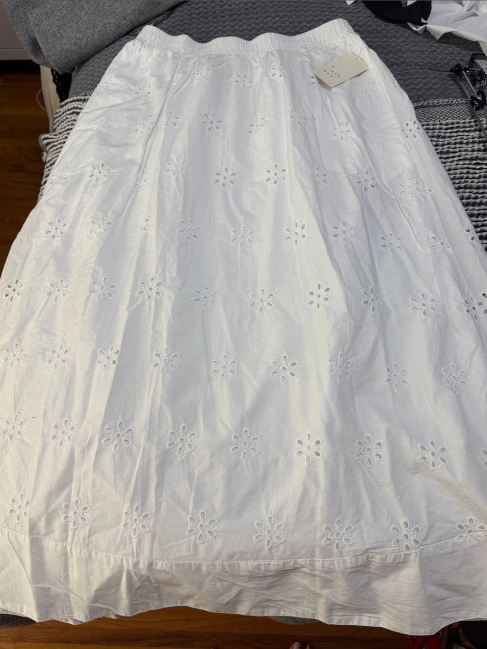a new day White Eyelet Maxi Skirt